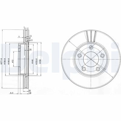 Brake Disc DELPHI BG3927