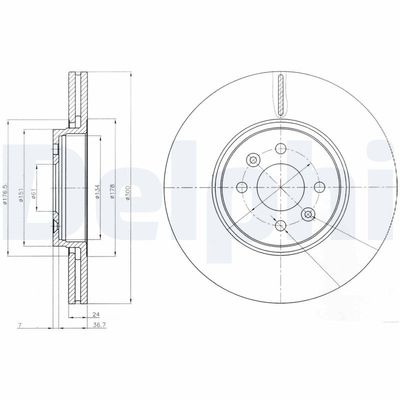 Brake Disc DELPHI BG3929