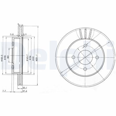 Brake Disc DELPHI BG3932