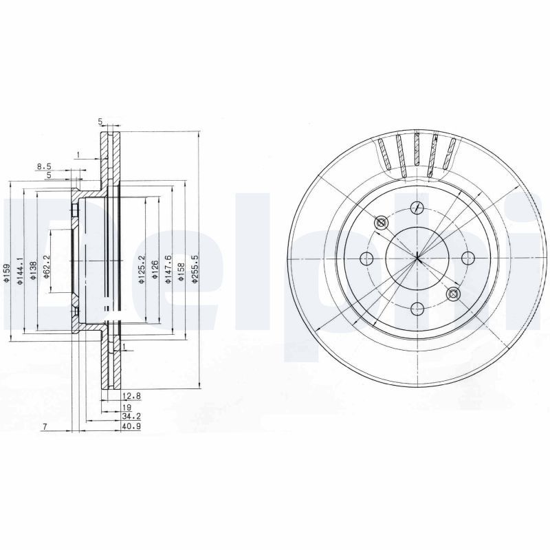 DELPHI BG3934 Brake Disc