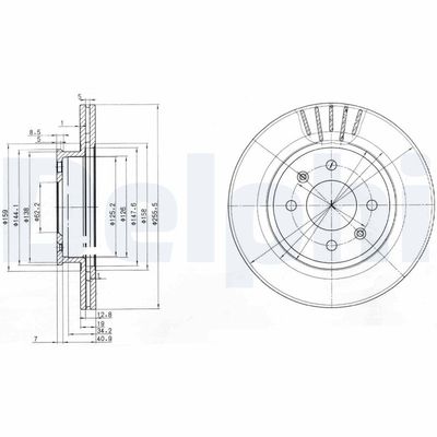 Brake Disc DELPHI BG3934