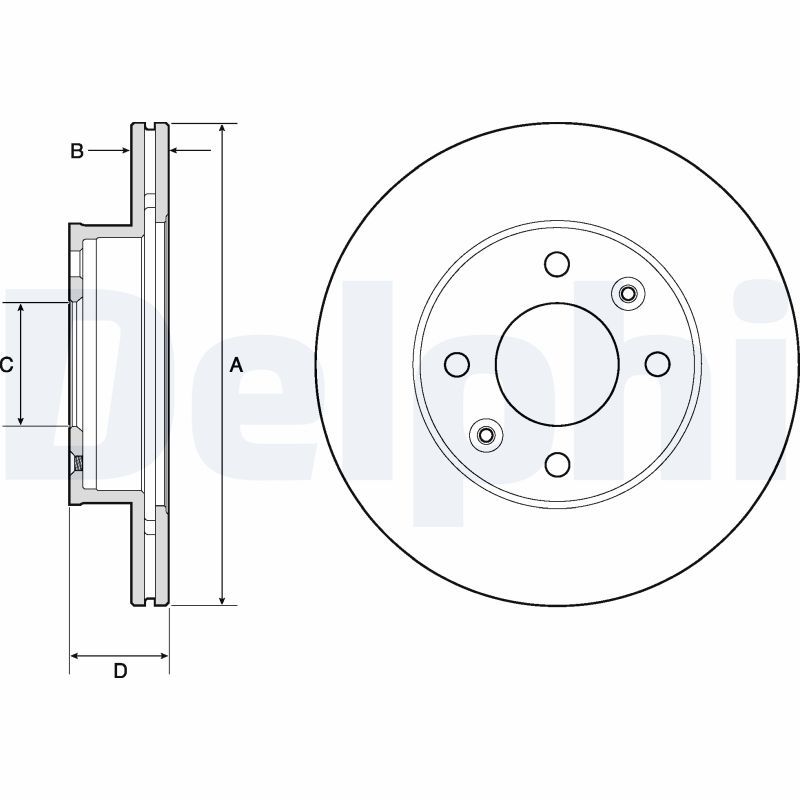 DELPHI BG3935 Brake Disc