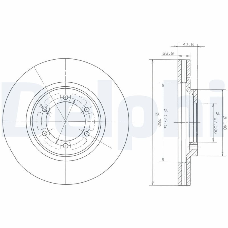 DELPHI BG3936 Brake Disc