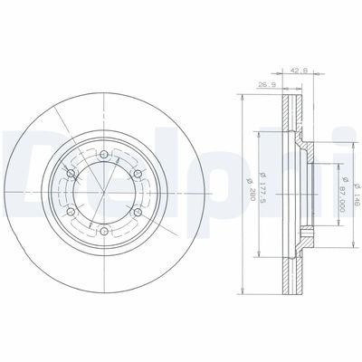 Brake Disc DELPHI BG3936