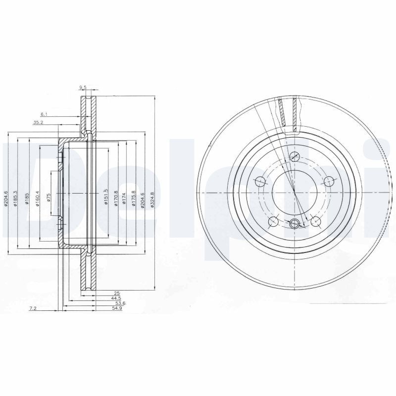DELPHI BG3938 Brake Disc