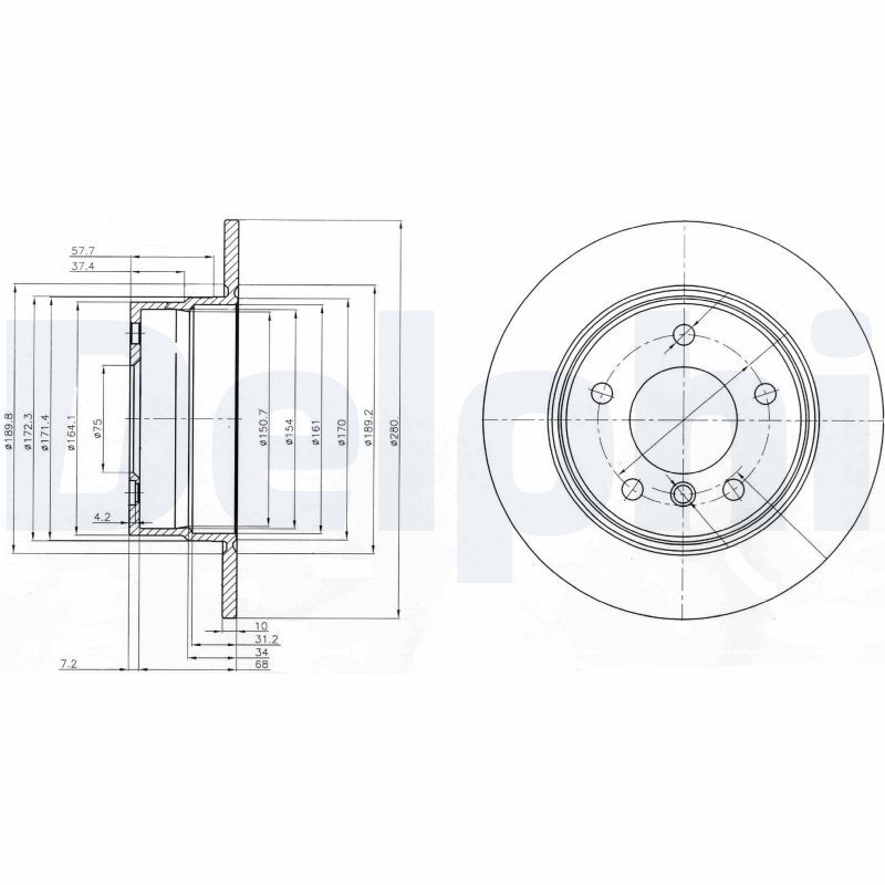 DELPHI BG3940 Brake Disc