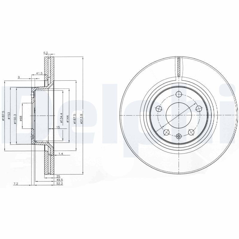 DELPHI BG3942 Brake Disc