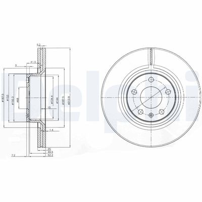 Brake Disc DELPHI BG3942