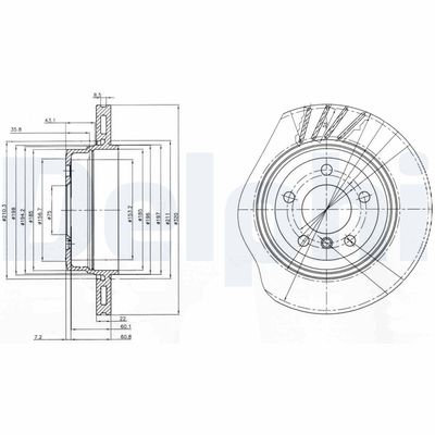 Brake Disc DELPHI BG3943