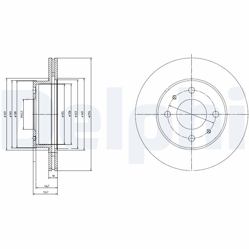 DELPHI BG3946 Brake Disc