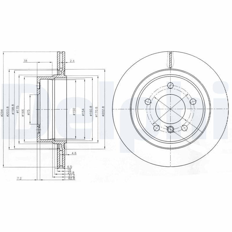 DELPHI BG3947 Brake Disc
