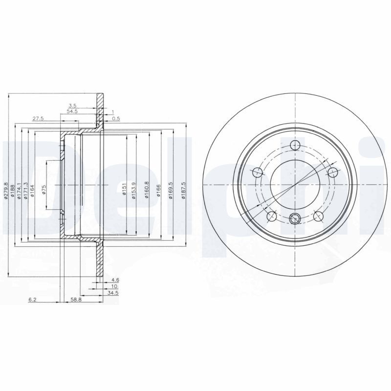 DELPHI BG3948 Brake Disc