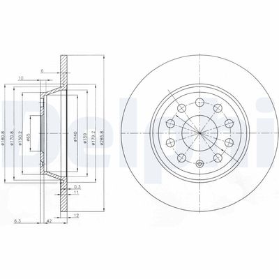 Brake Disc DELPHI BG3954