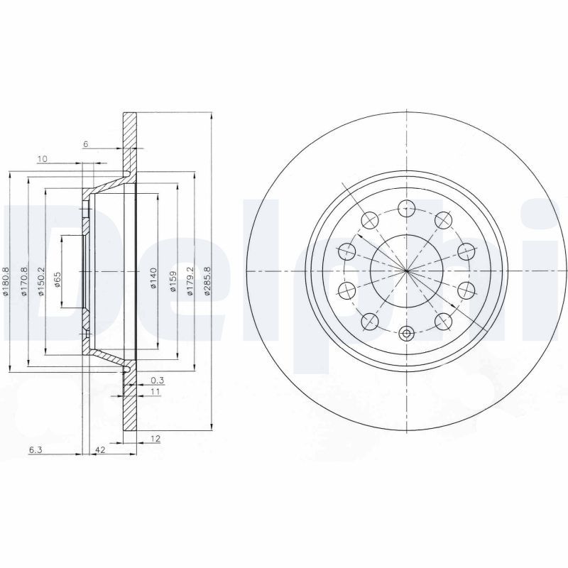 DELPHI BG3954C Brake Disc
