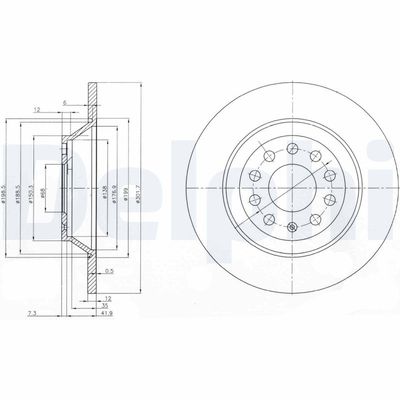 Brake Disc DELPHI BG3956C