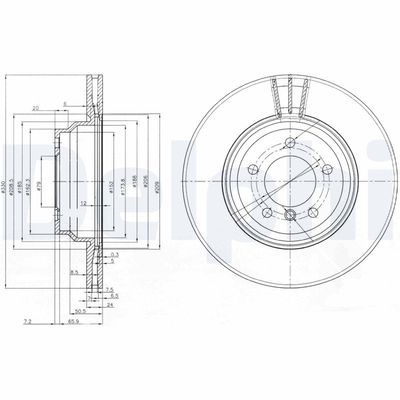 Brake Disc DELPHI BG3959