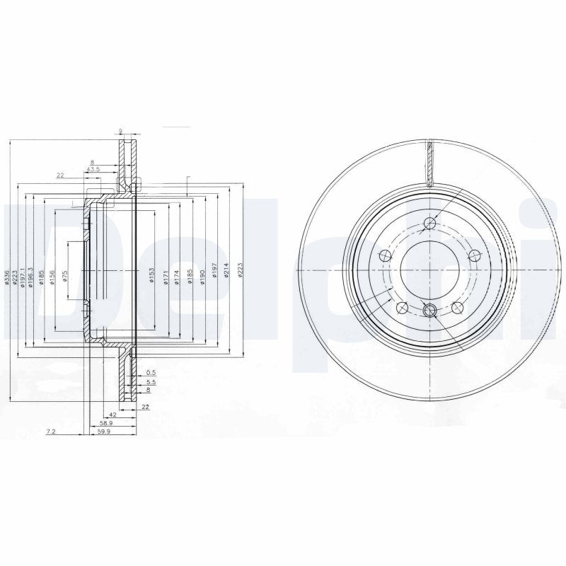 DELPHI BG3961 Brake Disc