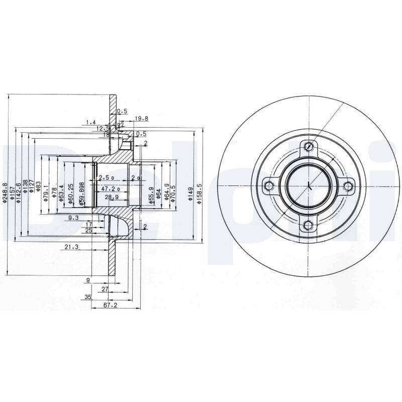DELPHI BG3962 Brake Disc