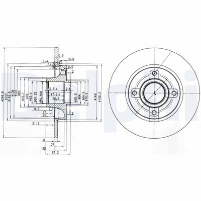 Brake Disc DELPHI BG3962