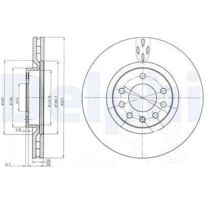 Brake Disc DELPHI BG3963