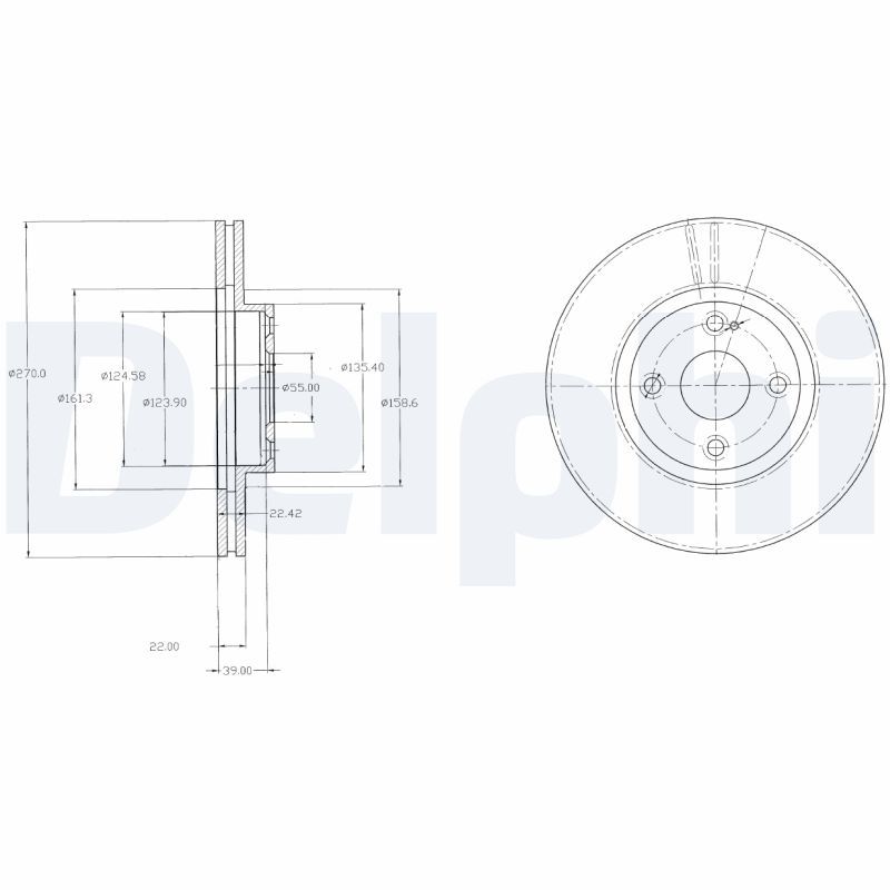 DELPHI BG3966 Brake Disc