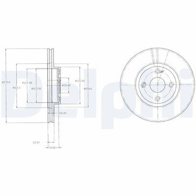 Brake Disc DELPHI BG3966