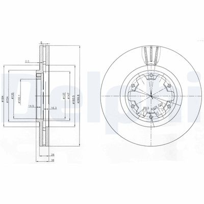 Brake Disc DELPHI BG3972