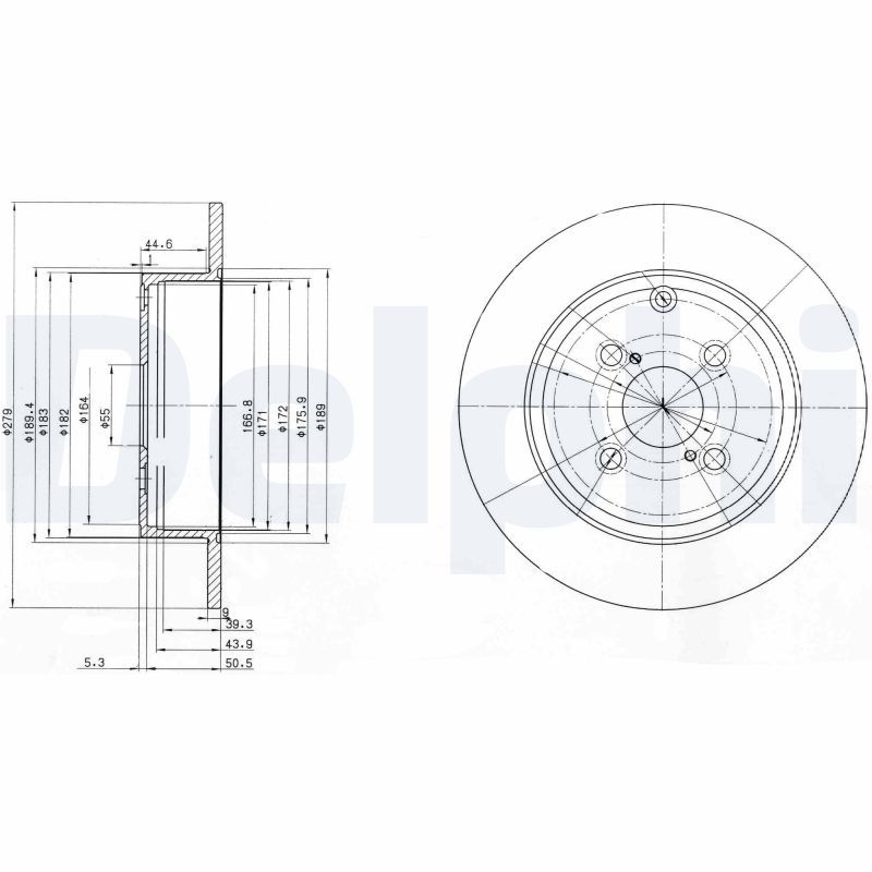 DELPHI BG3974 Brake Disc