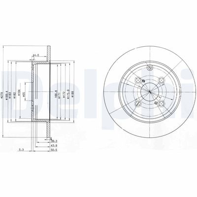 Brake Disc DELPHI BG3974