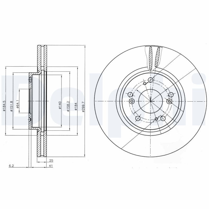 DELPHI BG3978 Brake Disc