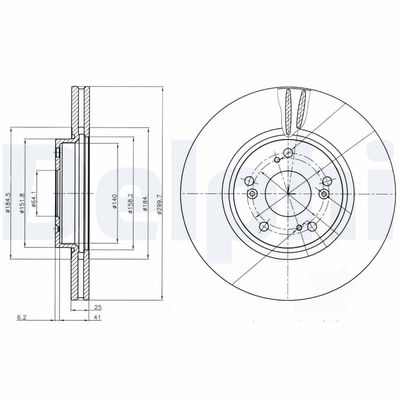 Brake Disc DELPHI BG3978