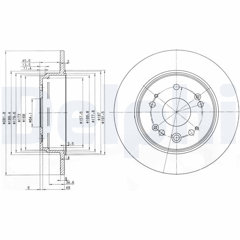 DELPHI BG3979 Brake Disc
