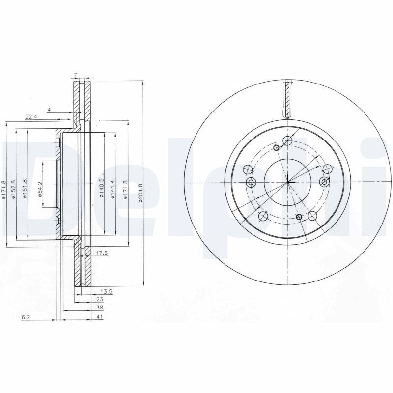 DELPHI BG3980 Brake Disc