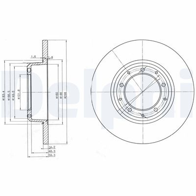 Brake Disc DELPHI BG3982C