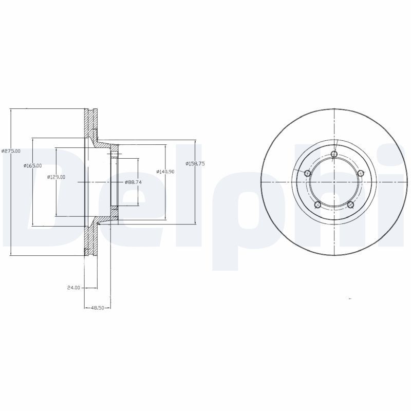 DELPHI BG3984 Brake Disc