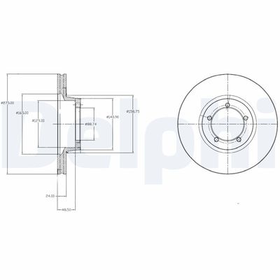 Brake Disc DELPHI BG3984