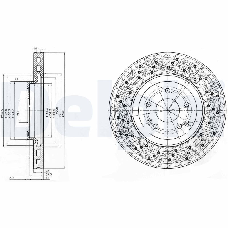DELPHI BG3985C Brake Disc