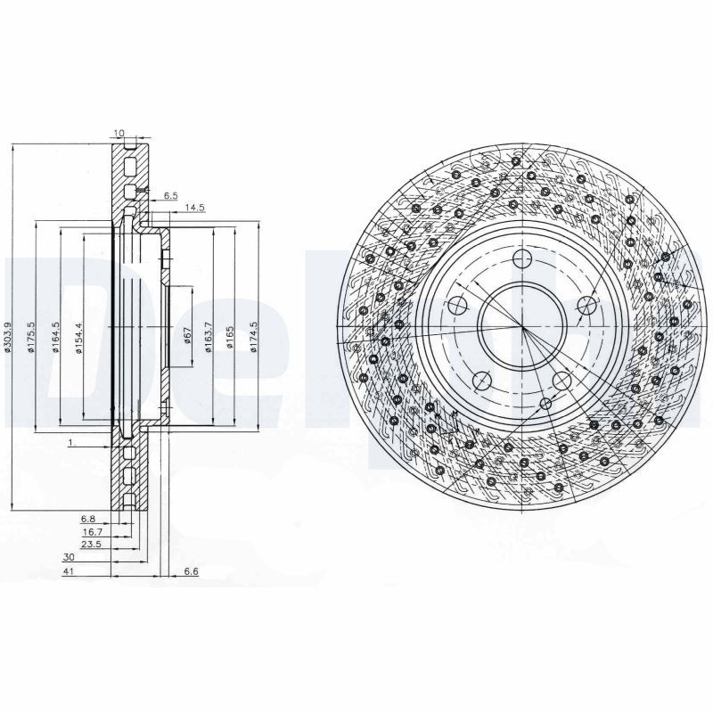 DELPHI BG3986 Brake Disc