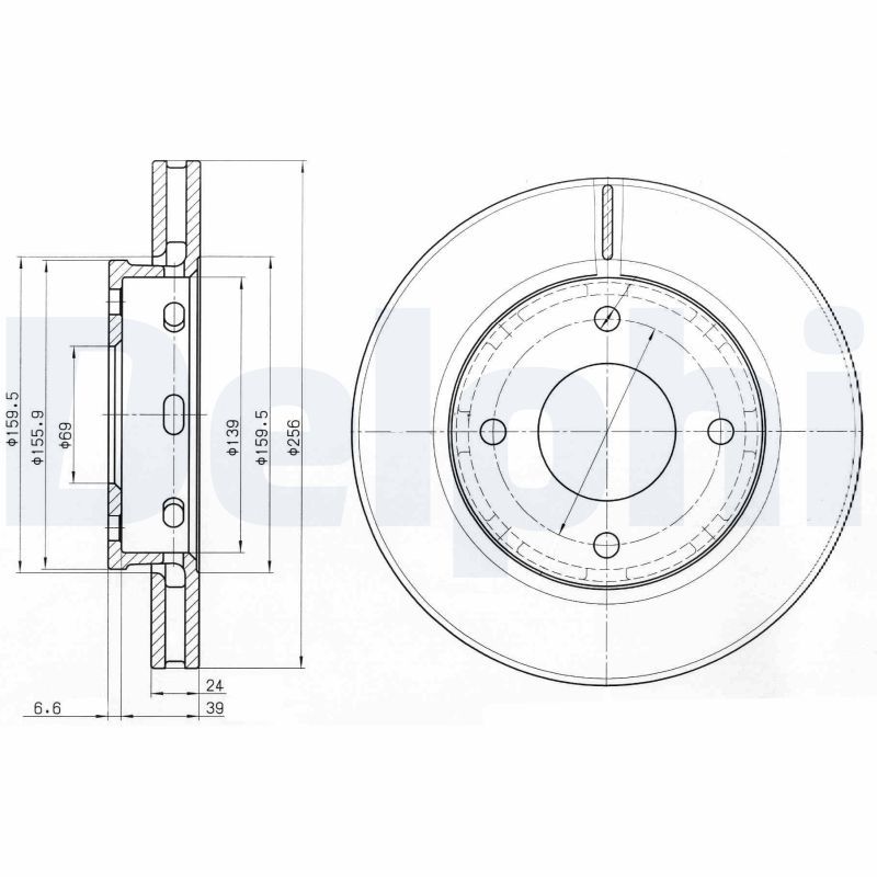 DELPHI BG3987 Brake Disc