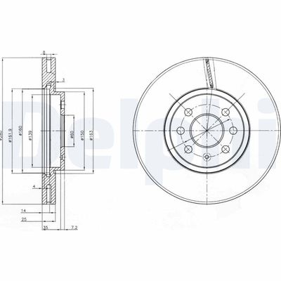 Brake Disc DELPHI BG3989
