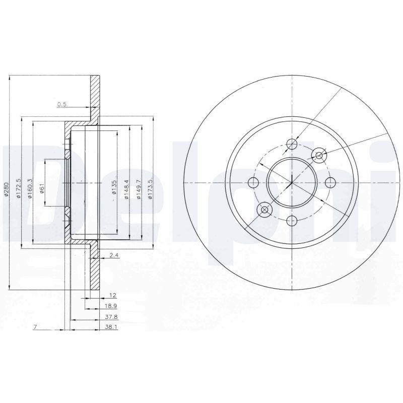 DELPHI BG3992 Brake Disc