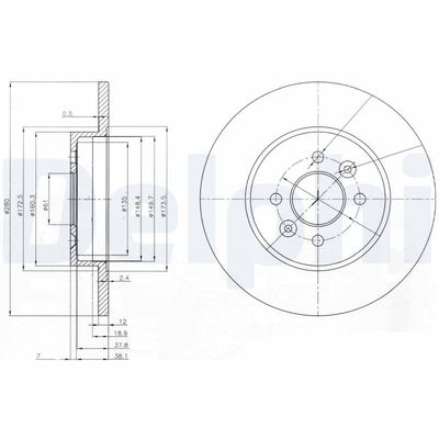 Brake Disc DELPHI BG3992