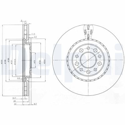 Brake Disc DELPHI BG3993