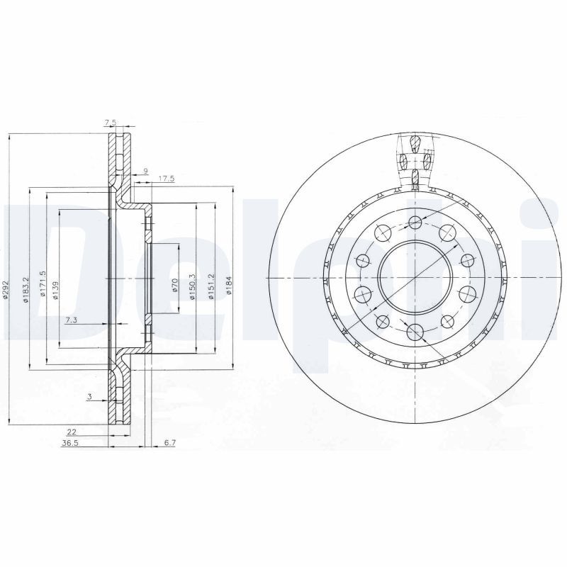 DELPHI BG3995 Brake Disc