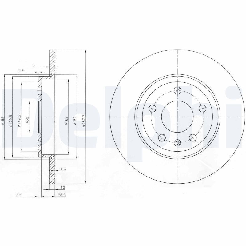 DELPHI BG3996 Brake Disc
