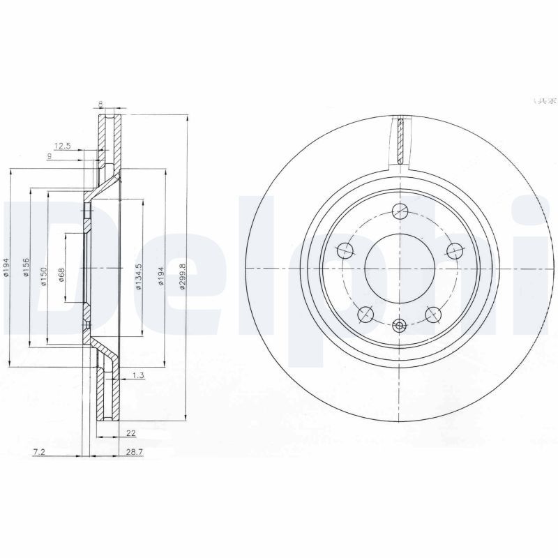 DELPHI BG3997 Brake Disc
