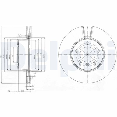 Brake Disc DELPHI BG3998C
