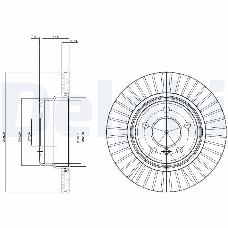 DELPHI BG3999 Brake Disc