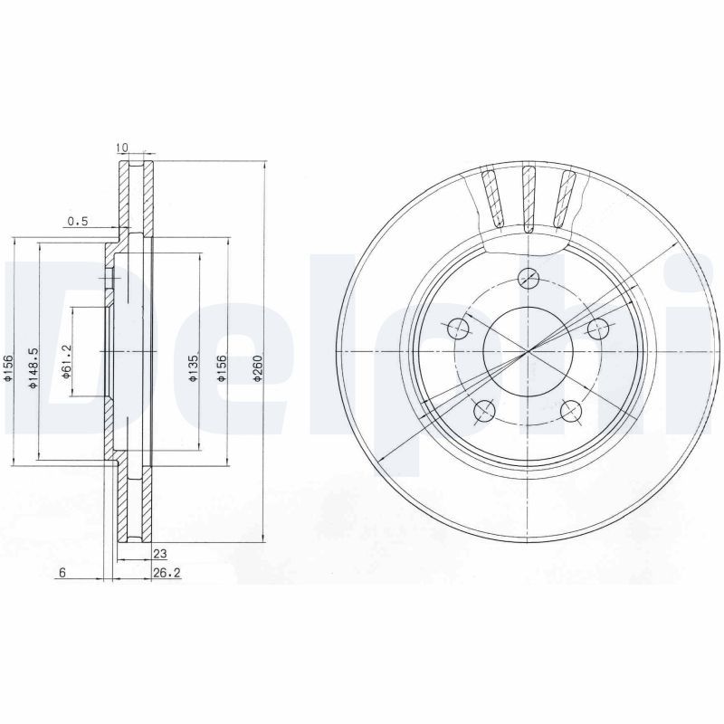 DELPHI BG4001 Brake Disc