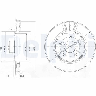 Brake Disc DELPHI BG4001